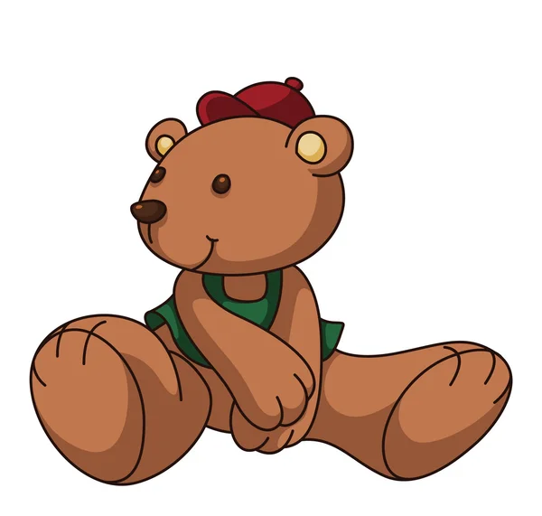 Desenhos animados de urso de peluche —  Vetores de Stock
