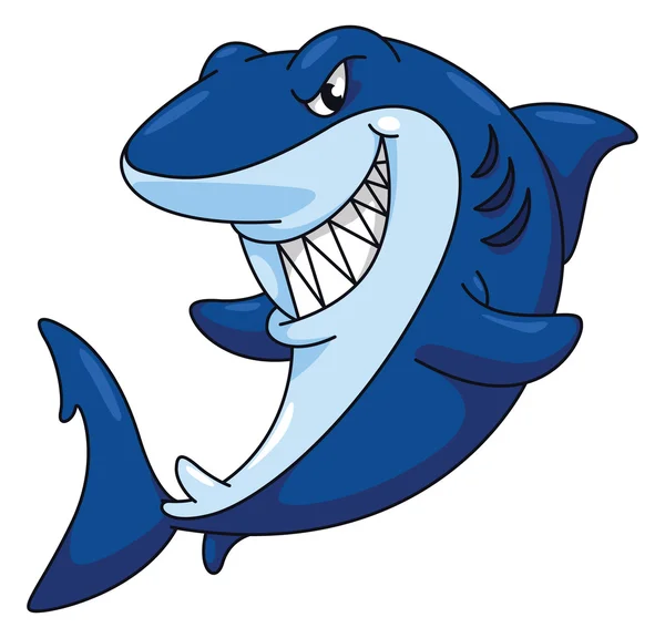 Shark Funny Cartoon — Stock Vector