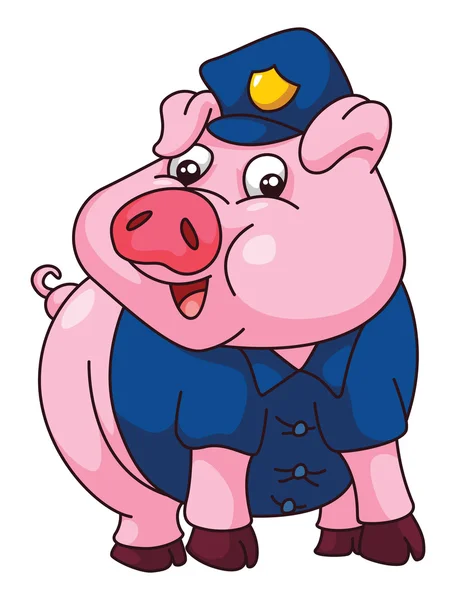 Policía de cerdos — Vector de stock