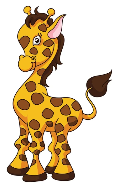 Girafe Cartoon Funny Illustration — Stock Vector