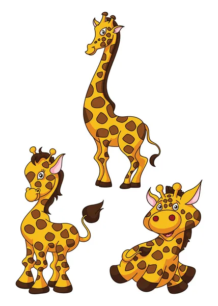 可爱的长颈鹿 — 图库矢量图片