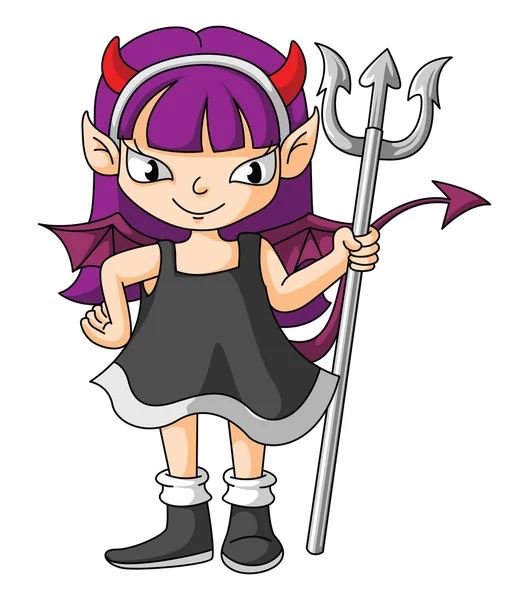 Girl Devil — Stock Vector