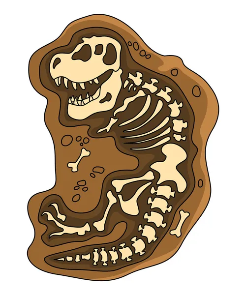 Dinosauri Fosil — Vettoriale Stock
