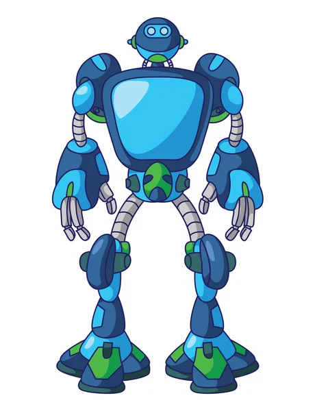 Robot pantalla azul — Vector de stock