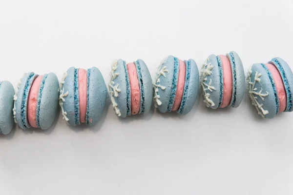 Macarons Kleine Französische Kuchen Süß Und Bunt — Stockfoto