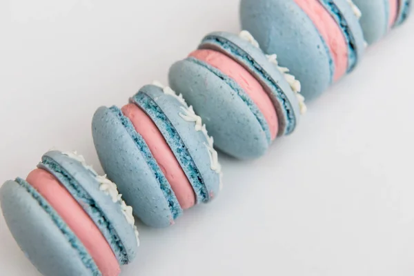 Macarons Kleine Französische Kuchen Süß Und Bunt — Stockfoto
