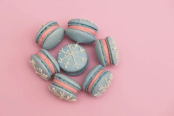 Macarons Kleine Franse Taarten Zoet Kleurrijk — Stockfoto