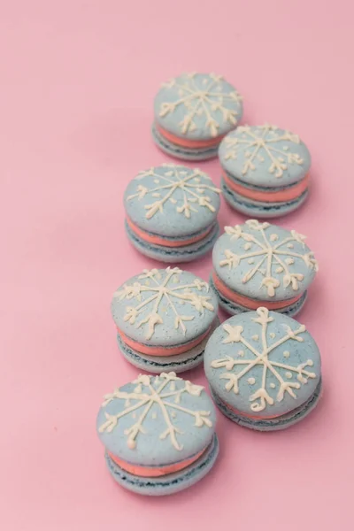 Macarons Kleine Franse Taarten Zoet Kleurrijk — Stockfoto