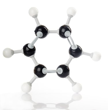 Molecule model of benzene / benzol clipart
