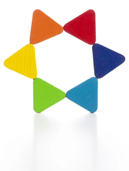 Color hexagon toy for baby and toddler ages — Stock Photo, Image