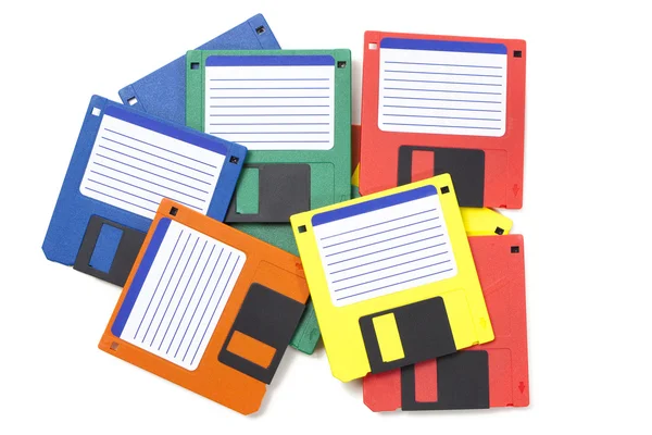 Diskettes zoals gebruikt in de late jaren 1980 — Stockfoto