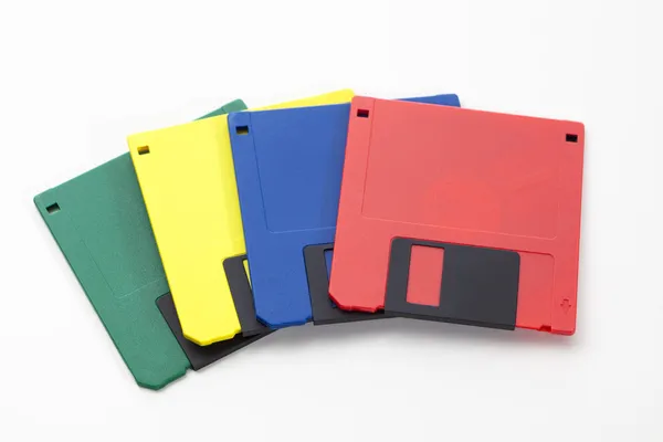 Diskettes zoals gebruikt in de late jaren 1980 — Stockfoto