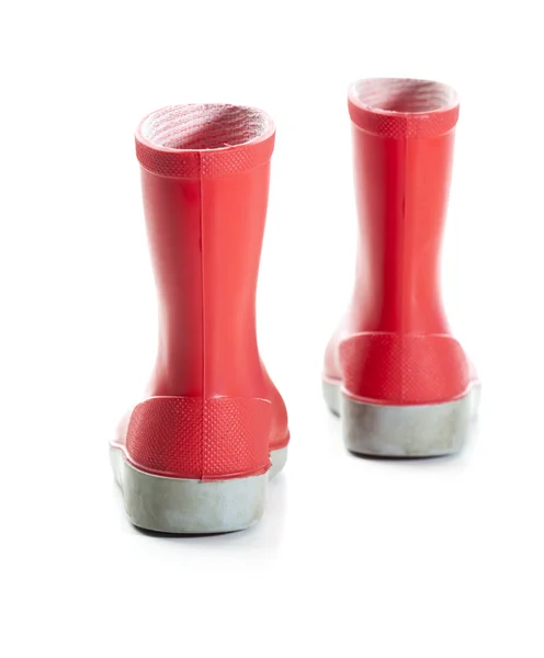 Red children rain boots — Stock Photo, Image