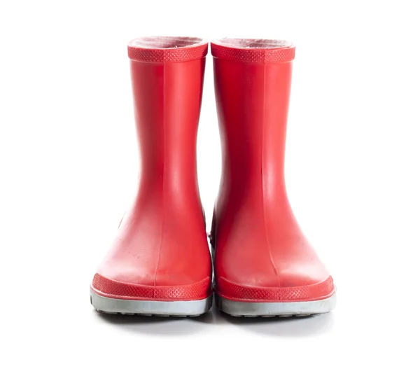 Red children rain boots — Stock Photo, Image