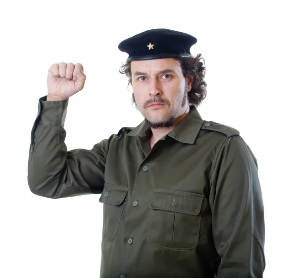 Guerilla raising fist — Stock Photo, Image