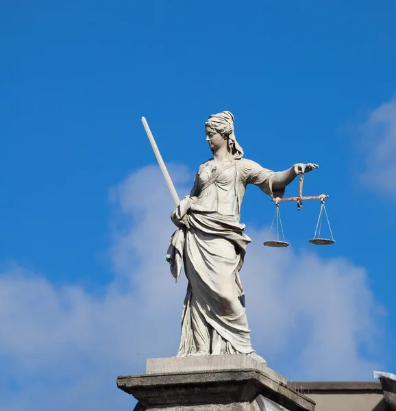 Lady Justice (Justitia) statue in Dublin — Stock Photo, Image