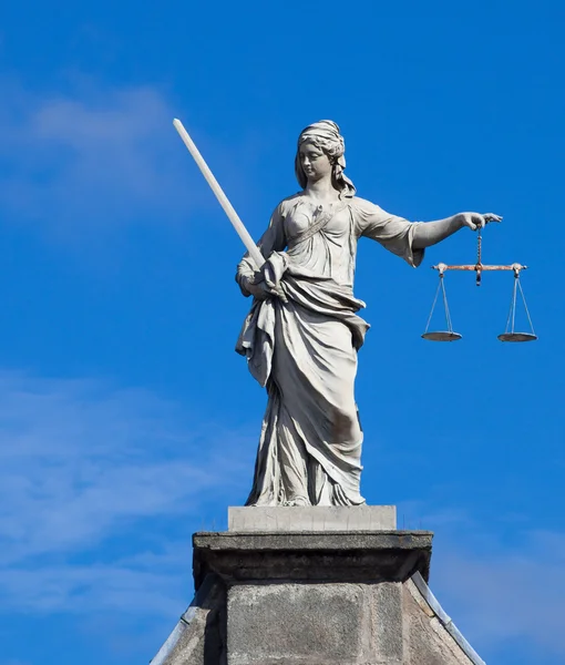 Lady Justice (Justitia) statue in Dublin — Stock Photo, Image