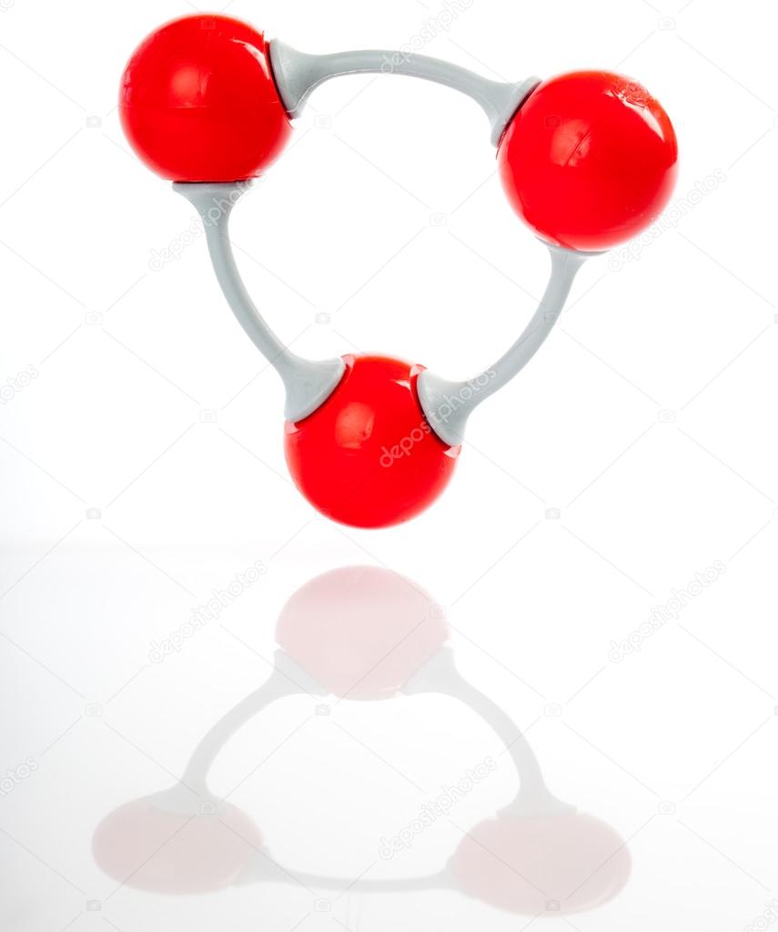 Molecule model of ozone O3