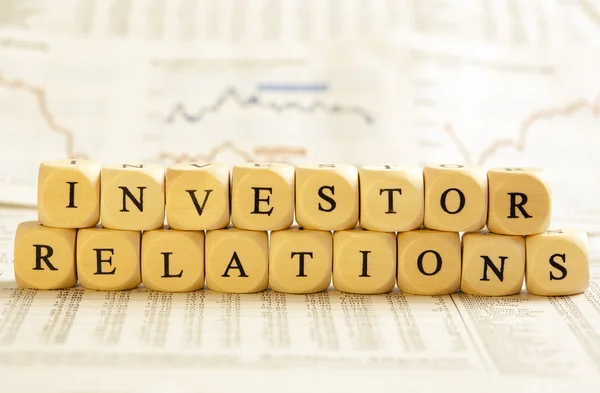 Letter Dices Concept: Investor Relations