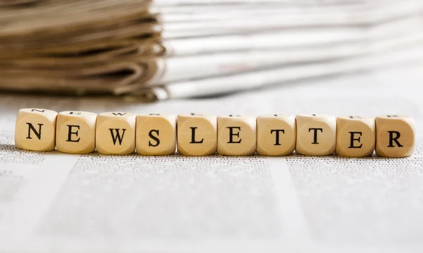 Lettera Dices Concept: Newsletter — Foto Stock