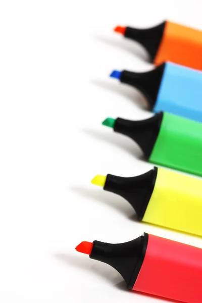 Multi colored text markers — Stock Photo, Image