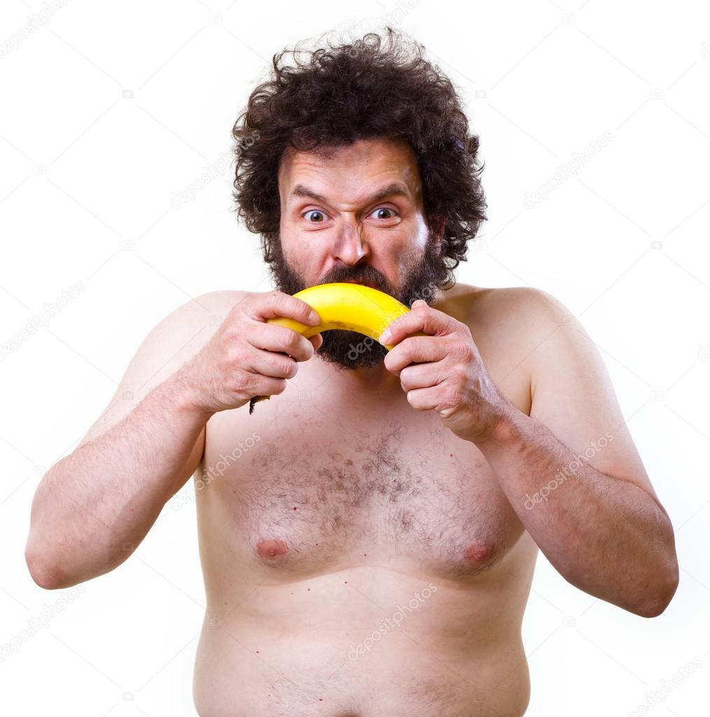 Caveman with a banana