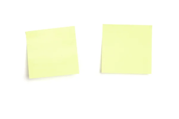 Two yellow post its — Stock Photo, Image