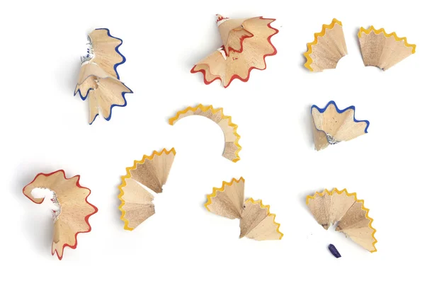 Pencil shavings, different colors — Stock Photo, Image