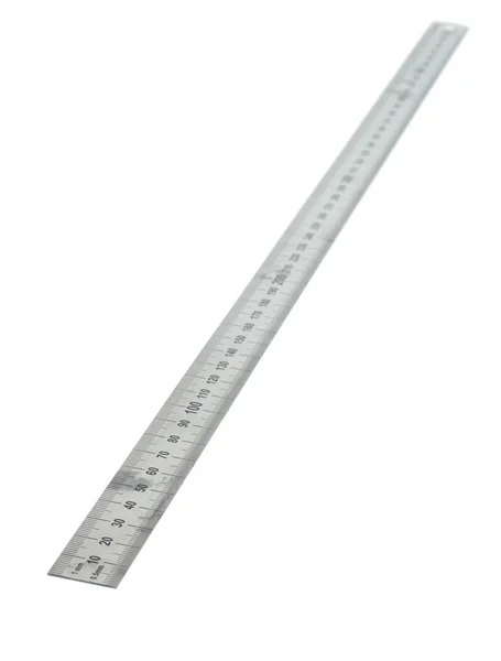 Straight metal ruler — Stock Photo, Image
