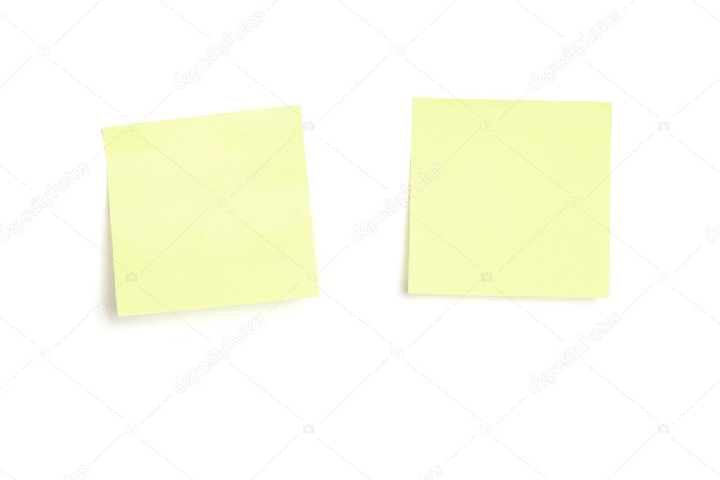 Two yellow post its