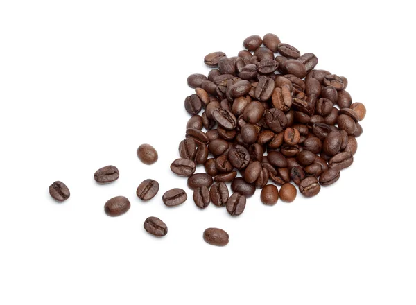 Högen av kaffebönor - ovanifrån — Stockfoto