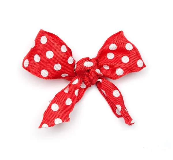 Polka dot kurdele bağlamak — Stok fotoğraf