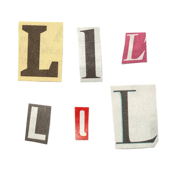 Newspaper Letters — Stock Photo, Image
