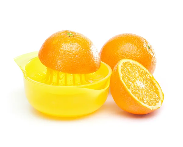 Oranje - jus d'orange te maken — Stockfoto