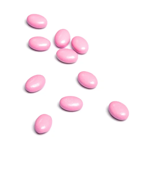Group of pink pills — Stock Photo, Image