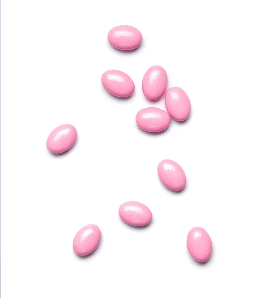 Группа розовых таблеток — стоковое фото