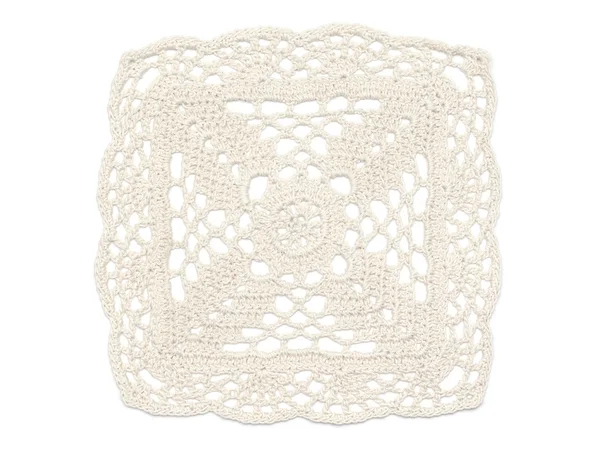 Crochet Doily - White — Stock Photo, Image