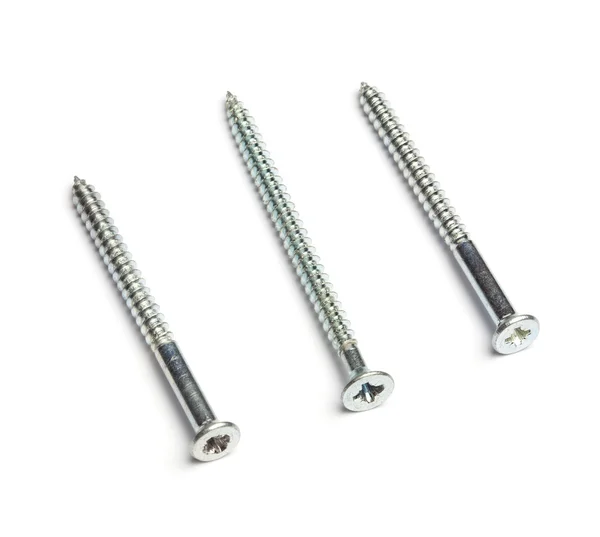 Three screws with winding — Stock Photo, Image