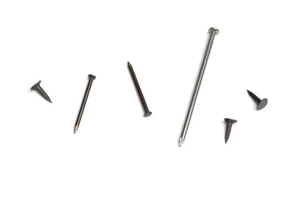 Group of nails in different sizes — Stock Photo, Image