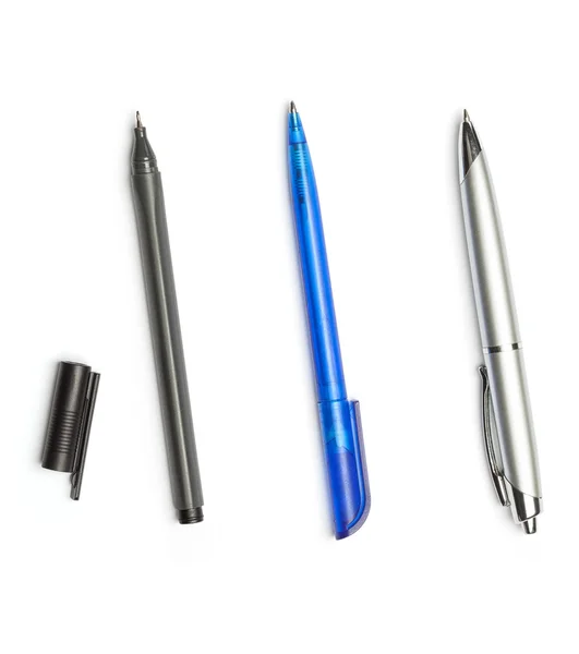 Set of three pens — Stock Photo, Image