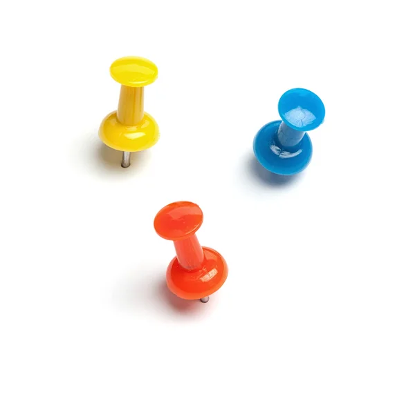 Färgglada push pins — Stockfoto