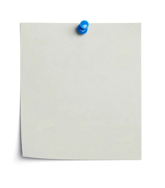 Empty piece of paper with thumb tack — Stock Photo, Image