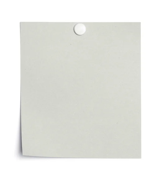 Empty piece of paper with thumb tack — Stock Photo, Image