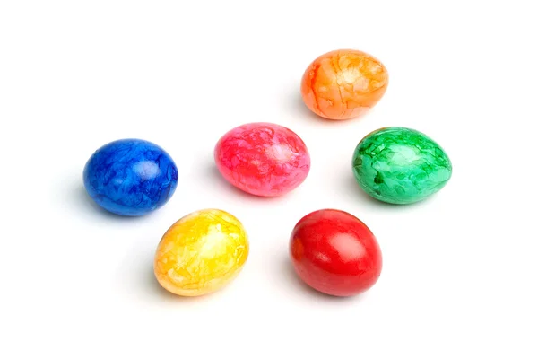 Πάσχα - απομονωμένο πολύχρωμα αυγά — Φωτογραφία Αρχείου