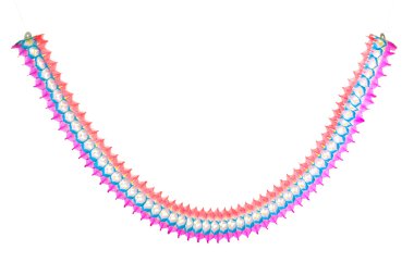 Beyaz arka plan üzerinde çelenk