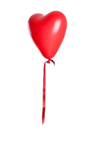 Odizolowany balon w kształcie serca — Zdjęcie stockowe
