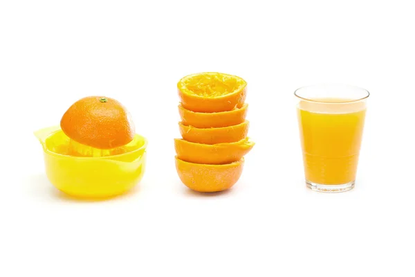 Oranges - jus d'orange te maken — Stockfoto