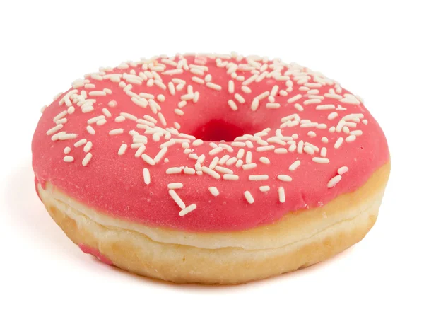 Rosa Donut mit Zuckerstreusel — Stockfoto