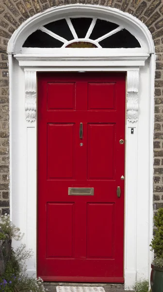 Colored door in Dublin from Georgian times (18th century) — Stock Photo, Image