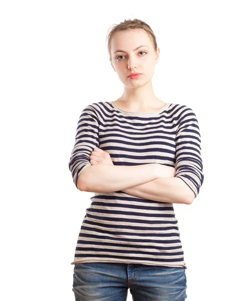 Taille haute jeune femme avec les bras croisés Images De Stock Libres De Droits